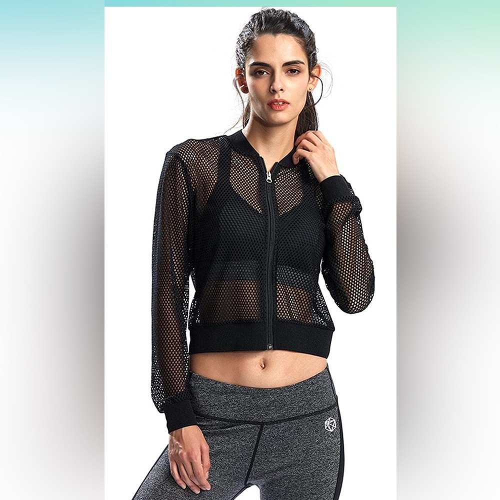 Due East Apparel Women's Long Sleeve Mesh Workout Hoddie